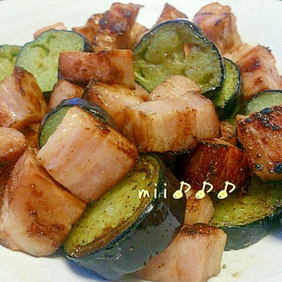 茄子と厚切りベーコンの炒め物 レシピ 作り方 By Mii 楽天レシピ